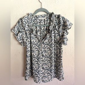 Max Studio Flutter Sleeve Blouse.